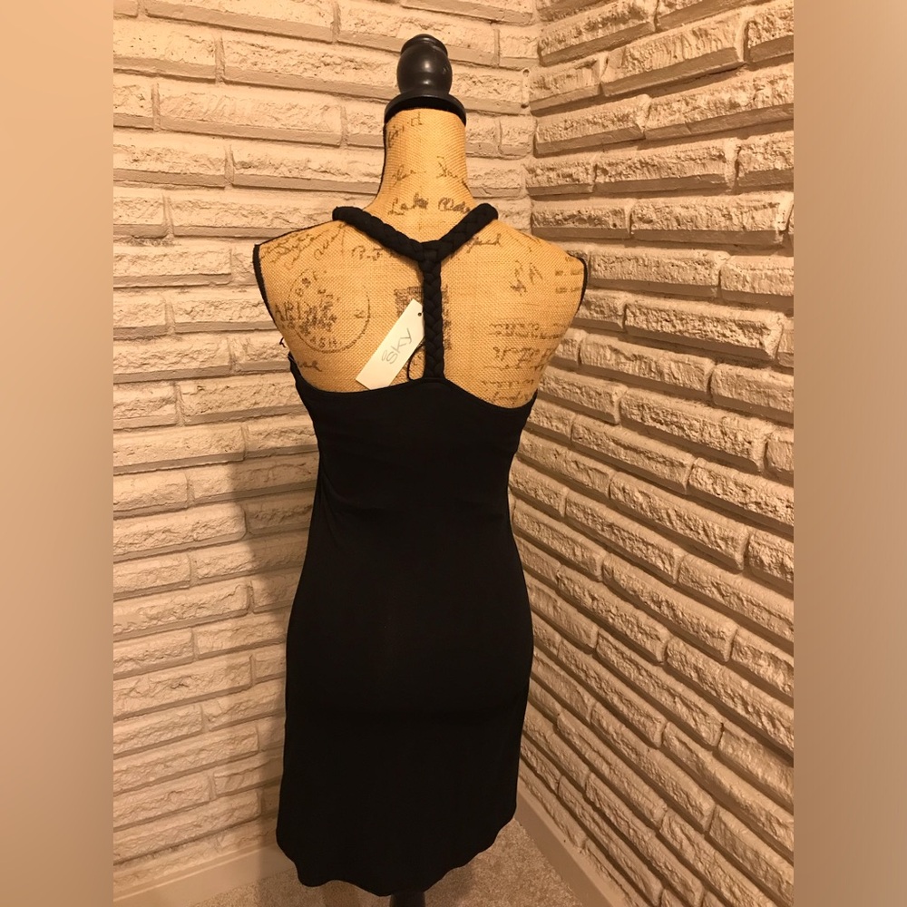 Elegant pleated Black Sky Dress - Picture 8 of 9